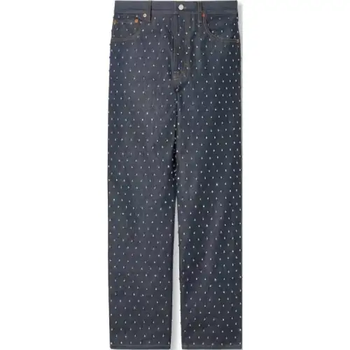 GUCCI Jeans Men's Blue Moderate Straight Fit Pants