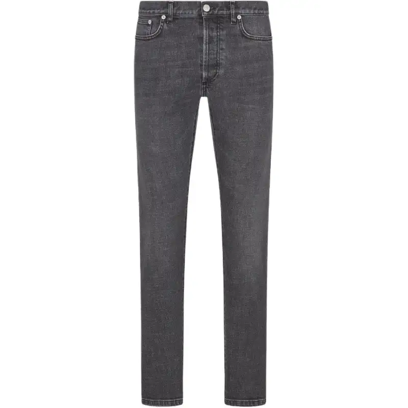 DIOR Jeans Men's Gray Moderate Slim Fit Pants