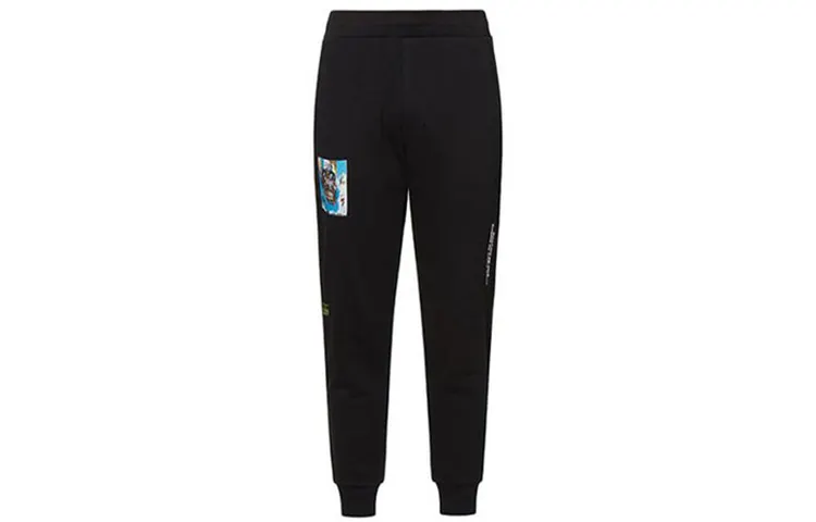 EVISU x Jean Michel Basquiat Casual Pants Men's Black