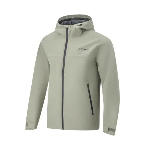 Li Ning Lotus Leaf Trench Coat Men's Rock Ridge Gray