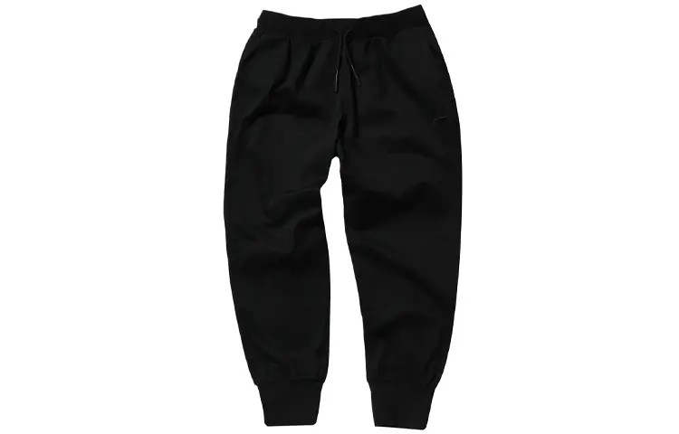 Li Ning CF Tracing Knitted Sweatpants Men's Black Moderate Cuffed Pants