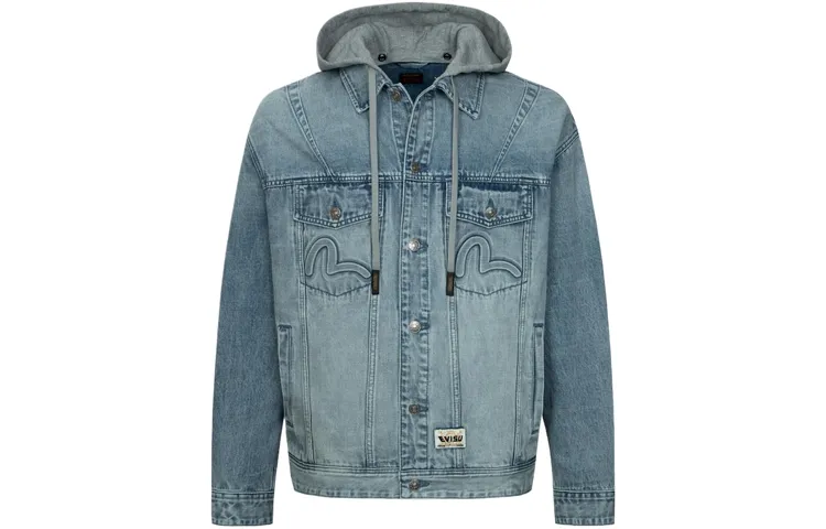 Evisu hooded denim jacket