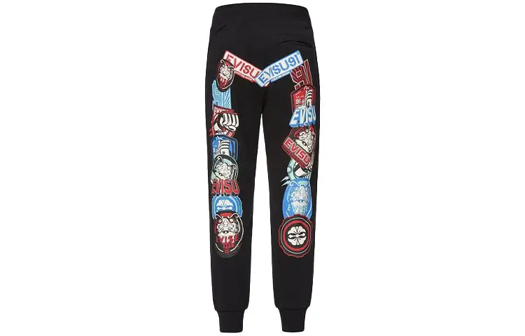 EVISU Jogger Sweatpants Men's Black