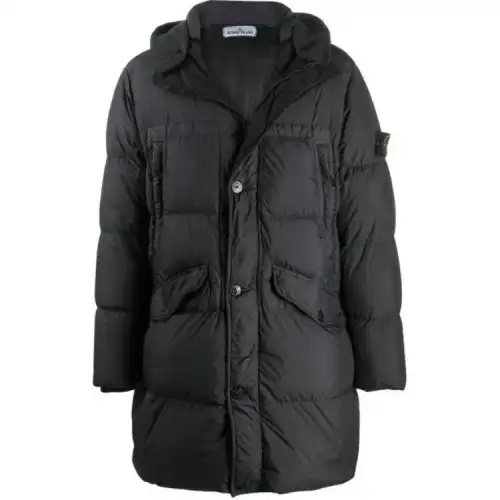 STONE ISLAND Down Jacket Unisex Black