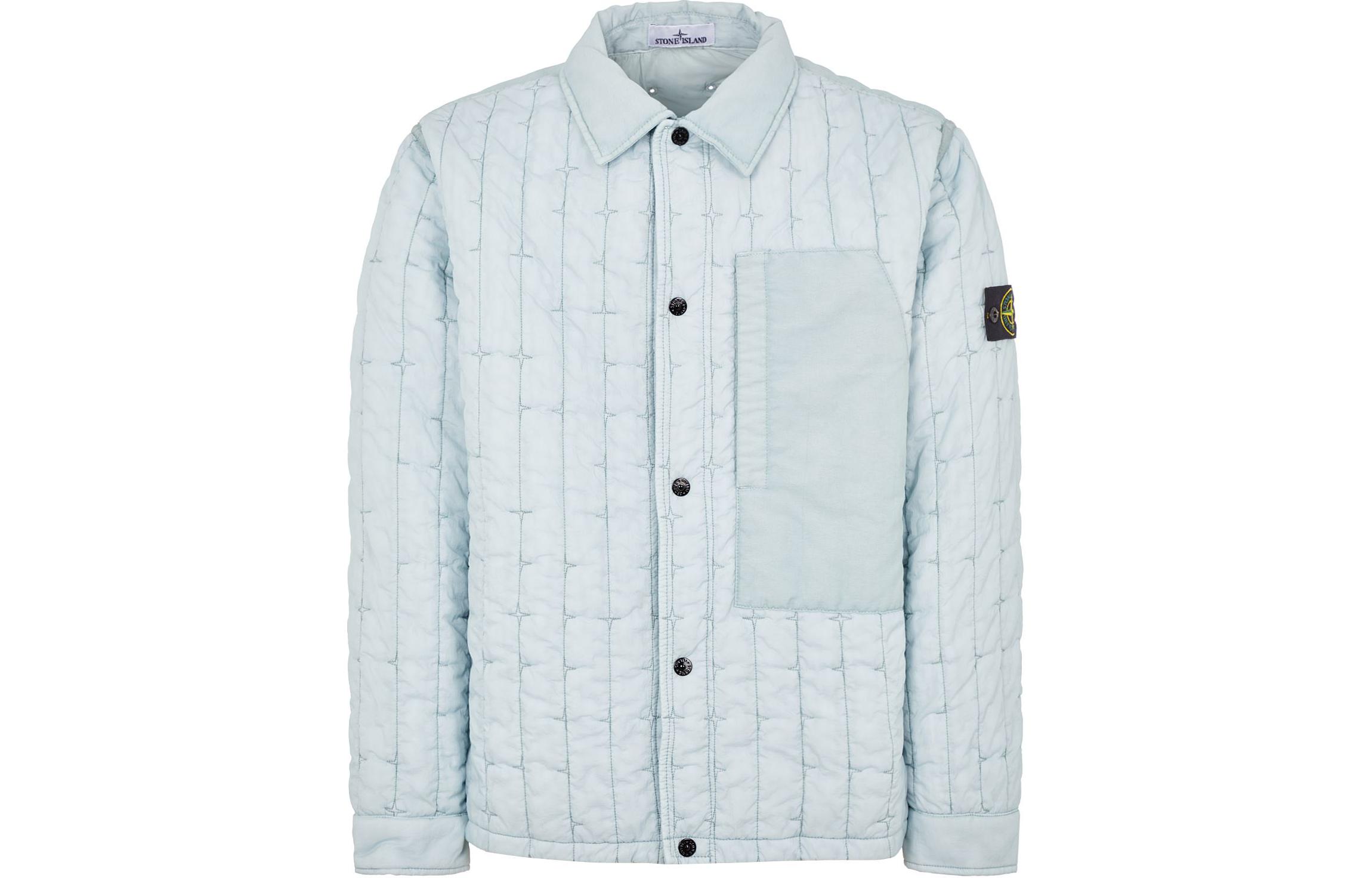 STONE ISLAND SS24 Jackets & Coats Men's Ice Frost Blue