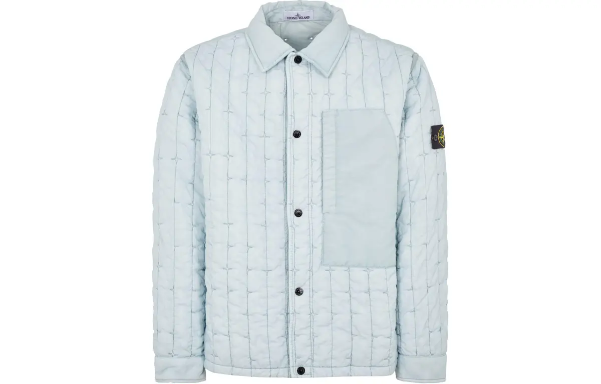 STONE ISLAND SS24 Jackets & Coats Men's Ice Frost Blue