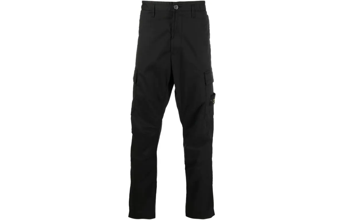 STONE ISLAND Compass-badge Tapered Cargo Trousers