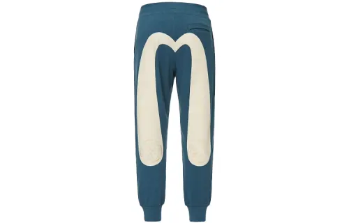 EVISU Knitted Sweatpants Men's Dark Blue