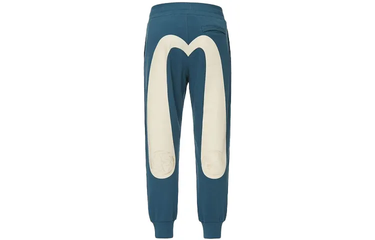 EVISU Knitted Sweatpants Men's Dark Blue