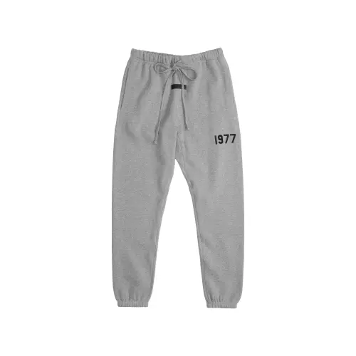 Fear of God Essentials 1977 Series SS22 Sweatpants Dark Oatmeal Digital flocked logo lace American heavy knitted sweatpants men's dark oatmeal