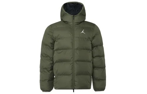 Jordan Brooklyn Puffer Jacket Men's Medium Olive Green/Black