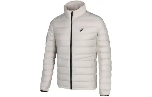 ASICS Down Jackets Men's Gray Stand Collar Moderate Other