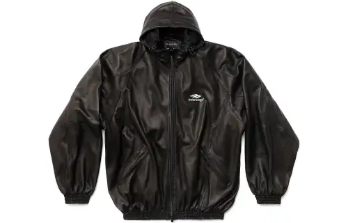 Balenciaga 2000s 3B Icon leather track jacket