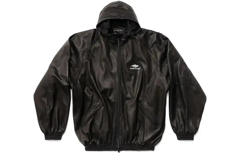 Balenciaga 2000s 3B Icon leather track jacket