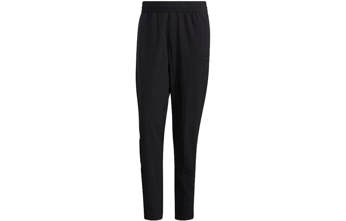 Adidas Knitted Sweatpants Men's Black Moderate Cuffed Pants
