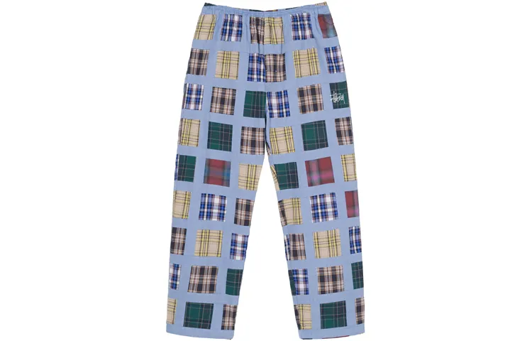 Stussy Madras Patchwork Relaxed Pants