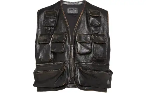 PRADA Leather Cargo Vest