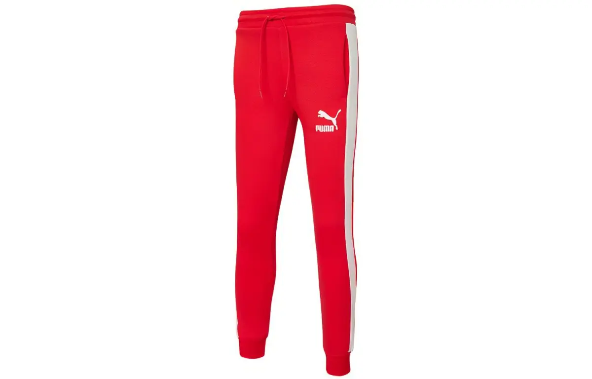 PUMA Knitted Sweatpants Men's Bright Red