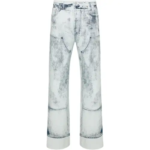 DIOR Jeans Men's Blue Moderate Flared Pants