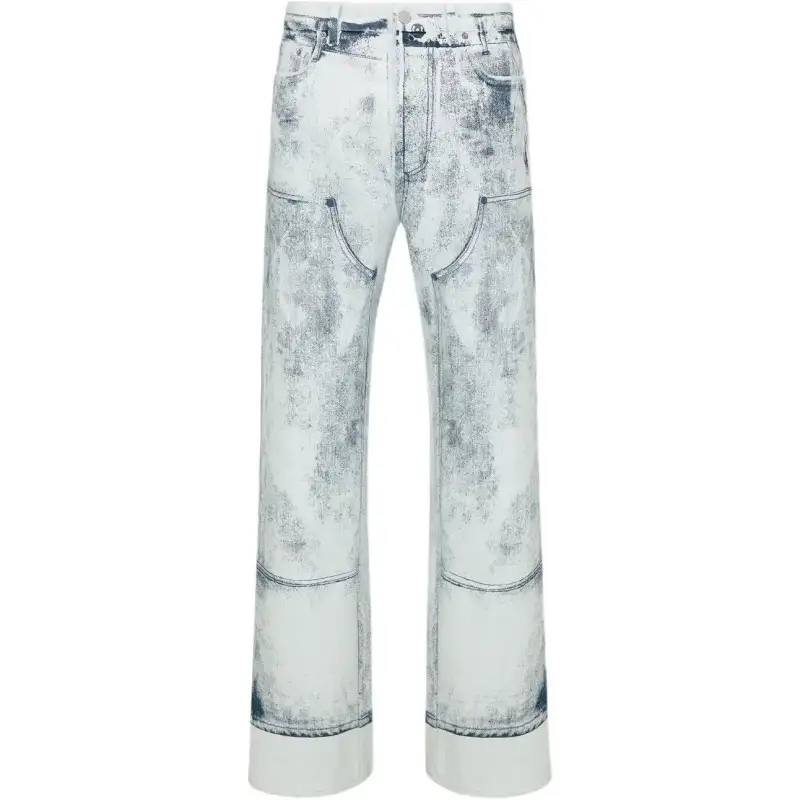 DIOR Jeans Men's Blue Moderate Flared Pants
