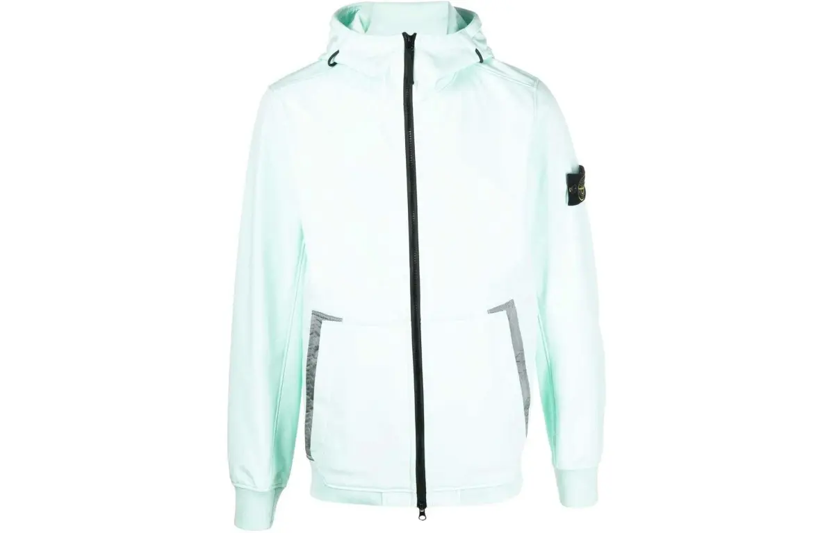 STONE ISLAND LIGHT SOFT SHELL R Jackets & Coats Men's Blue Green