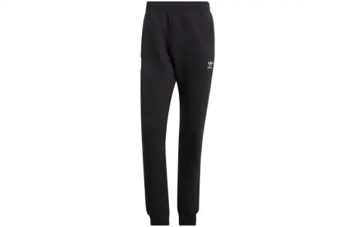 Adidas Originals Knitted Sweatpants Men's Black Moderate Cuffed Pants