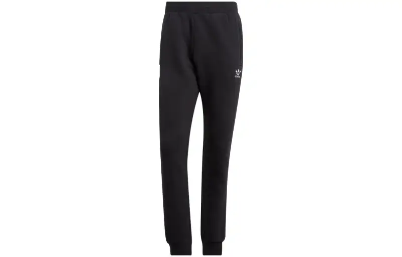 Adidas Originals Knitted Sweatpants Men's Black Moderate Cuffed Pants