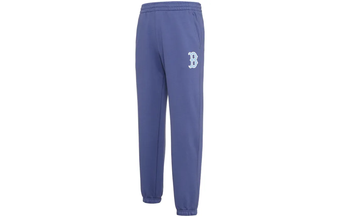 MLB Boston Red Sox Knitted Sweatpants Unisex Purple Moderate Cuffed Pants