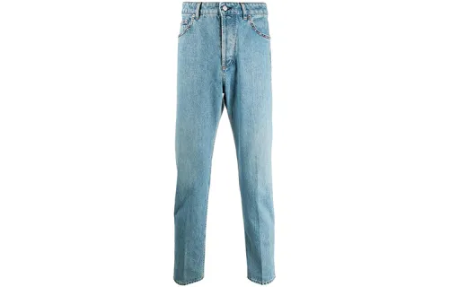 Golden Goose Jeans Men's Blue Moderate Tapered Pants