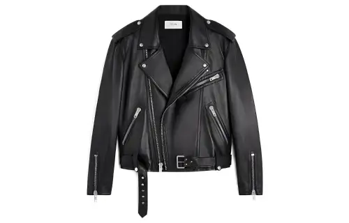 GUCCI Leather Jacket Men's Black