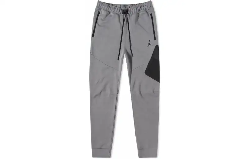 Jordan Knitted Sweatpants Men's Gray Moderate Straight Fit Pants