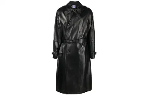 Vetements Leather Jackets Men's Black Moderate