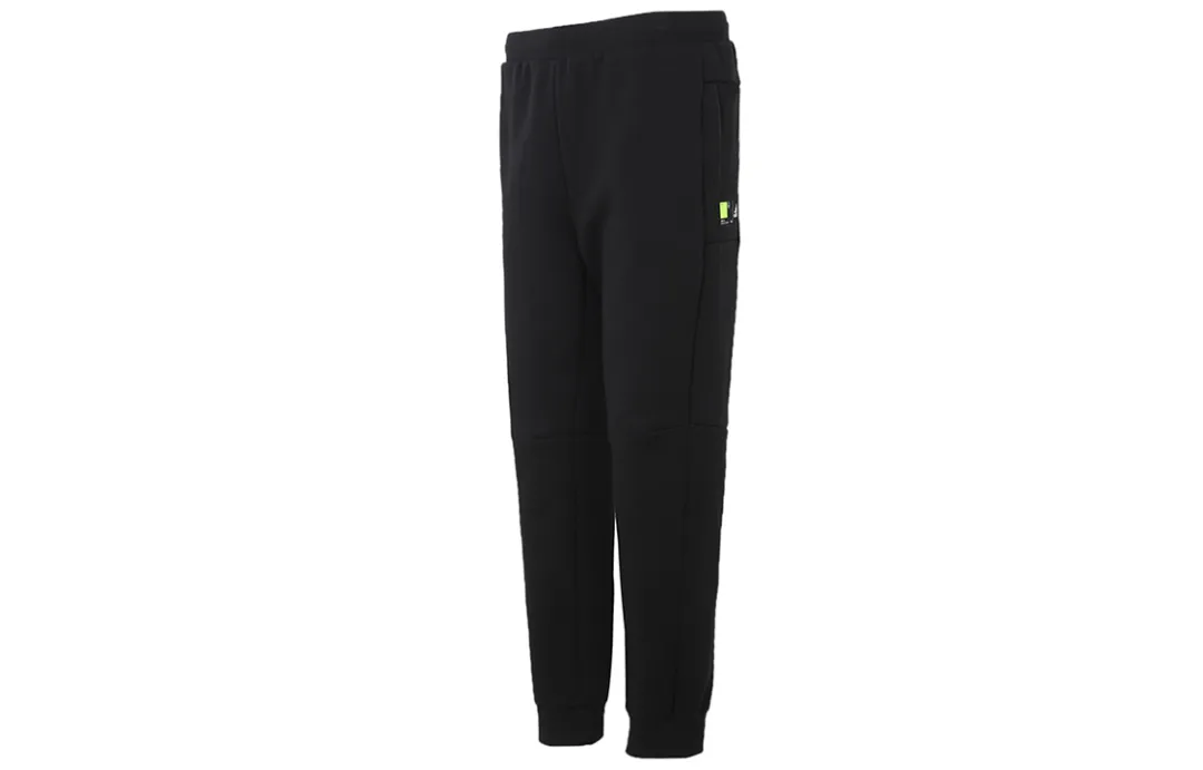 Adidas Knitted Sweatpants Men's Black Moderate Cuffed Pants