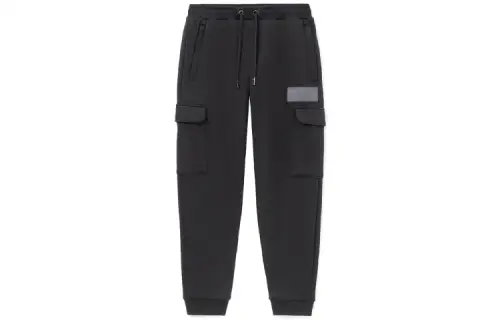 Li Ning Wade Collection Knitted Sweatpants Men's Black Thickened Straight Fit Pants