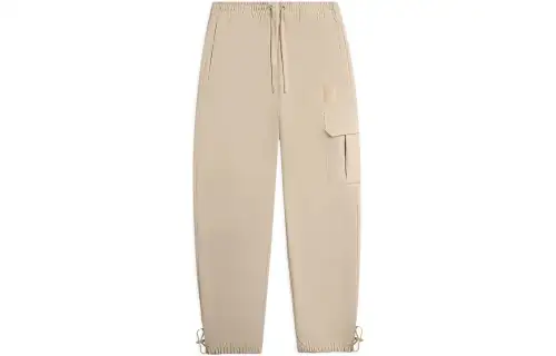 Li Ning Solid Color Lace Up Elastic Cuff Fleece Lined Knitted Sweatpants Men's