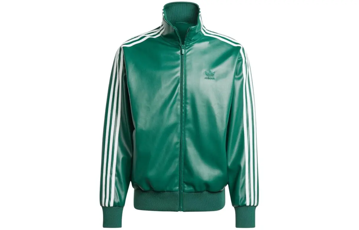 Adidas Firebird Adicolor Three Stripes Synthetic Fabric Loose Jacket Collegiate Green