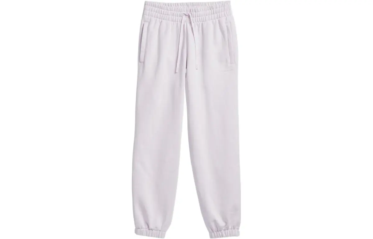 Adidas Originals Knitted Sweatpants Unisex Pink Moderate Cuffed Pants