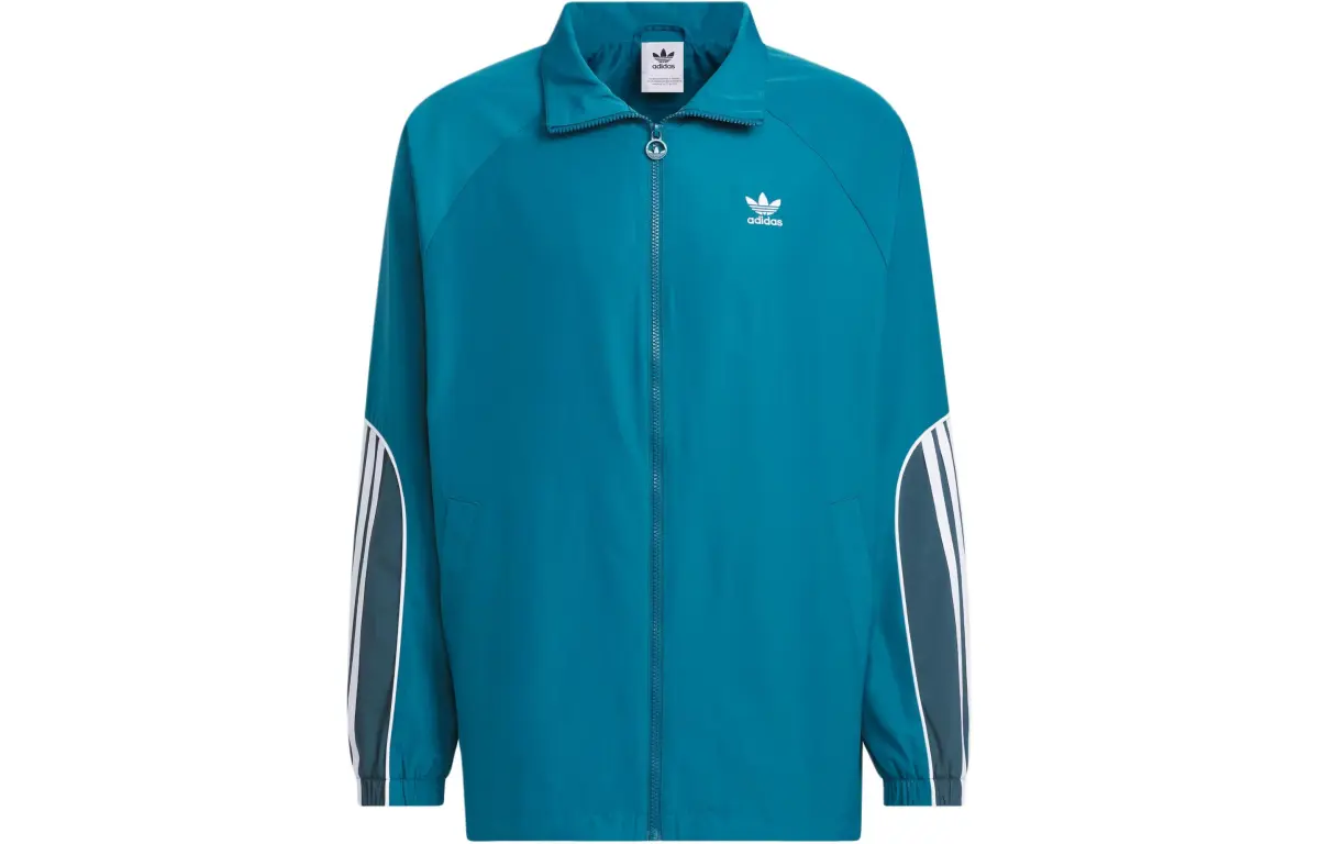 Adidas Originals 3 Stripes Coach Jacket Jackets & Coats Men's Natural Wild Duck Green