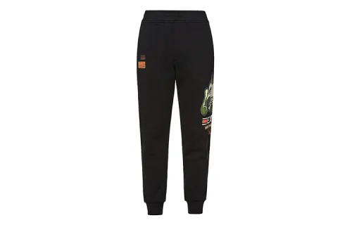 EVISU Straight Fit Pants Casual Pants Men's Black