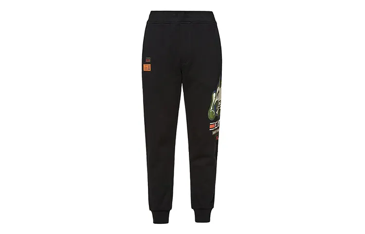 EVISU Straight Fit Pants Casual Pants Men's Black