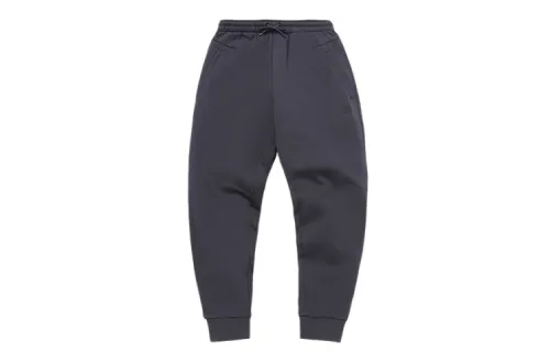 Li Ning Knitted Sweatpants Men's Ebony Black Moderate Cuffed Pants