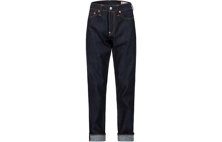 EVISU Straight Jeans Men's Denim Blue
