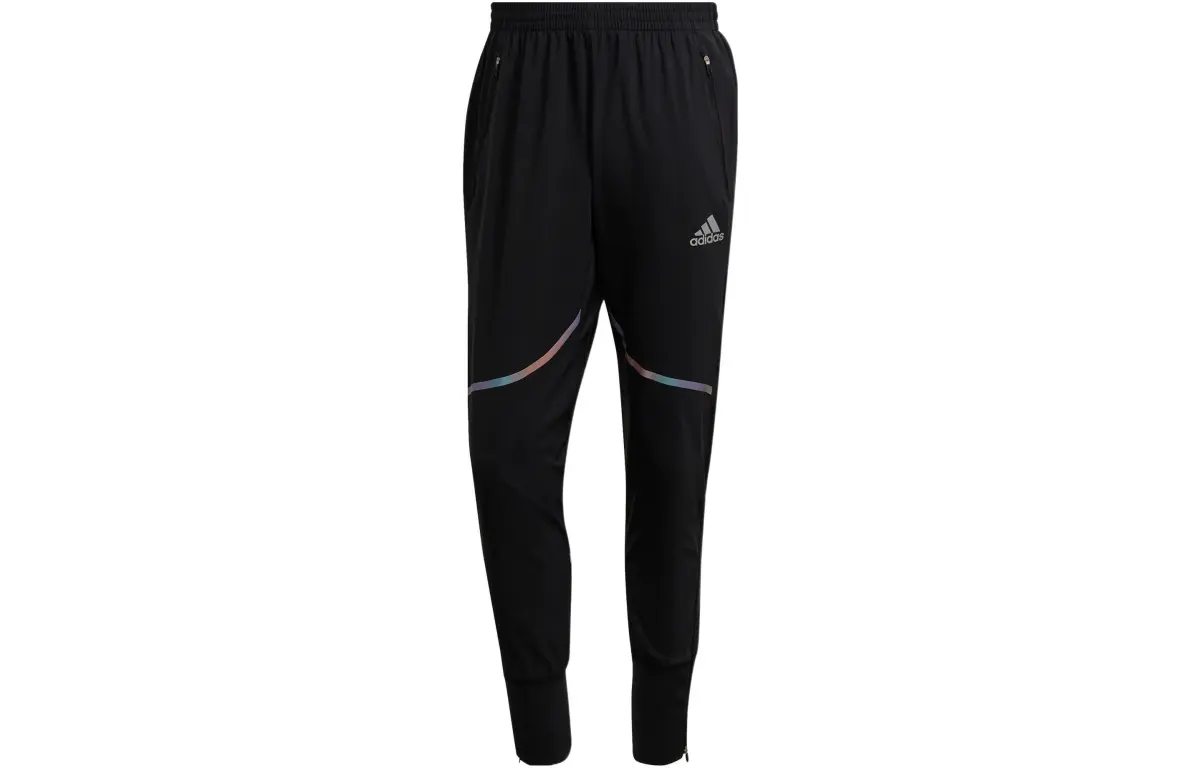 Adidas Knitted Sweatpants Men's Black Moderate Straight Fit Pants
