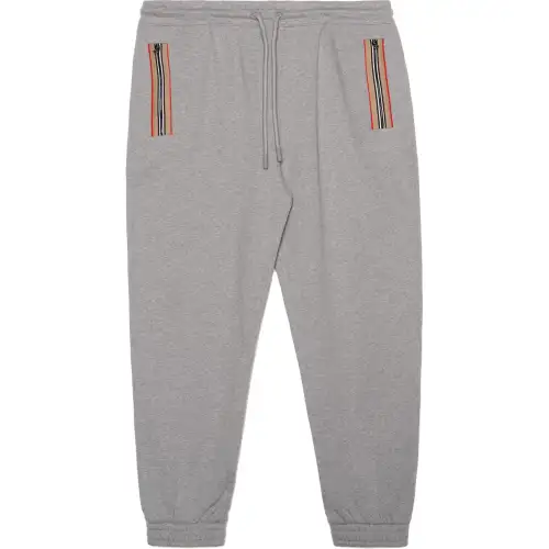 Burberry Icon Stripe Detail Cotton Jogging Pants