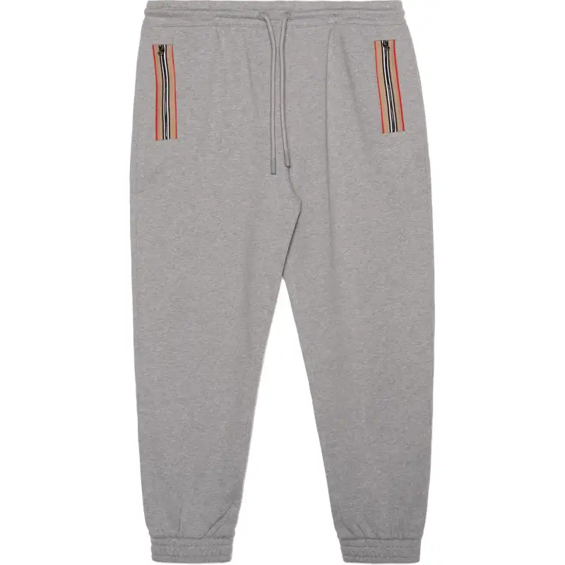 Burberry Icon Stripe Detail Cotton Jogging Pants