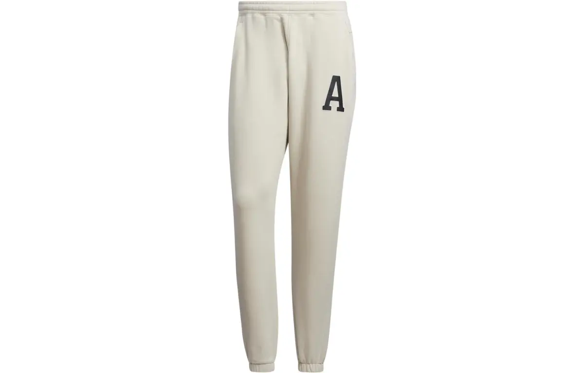 Adidas Knitted Sweatpants Men's White Moderate Cuffed Pants