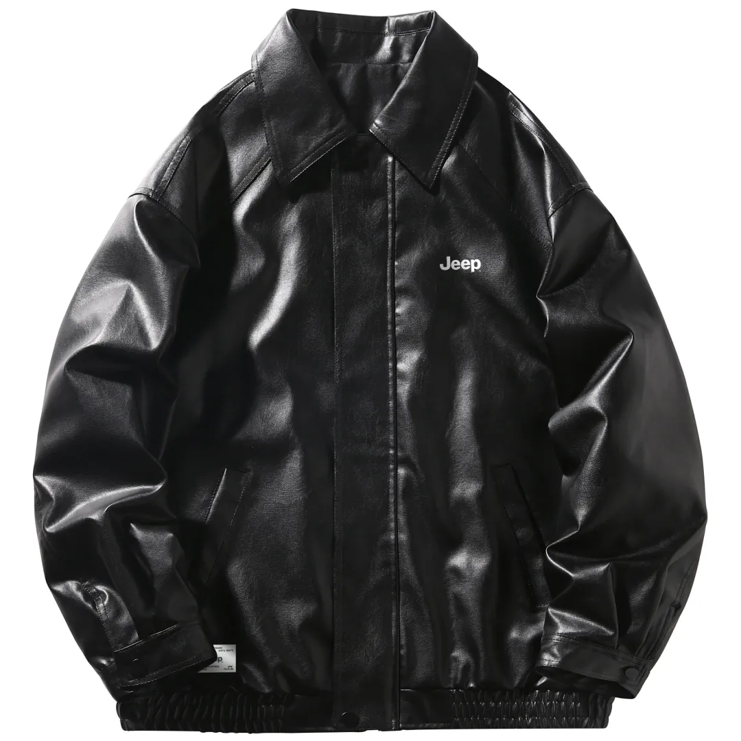 Jeep Leather Jackets Unisex Lapel Moderate