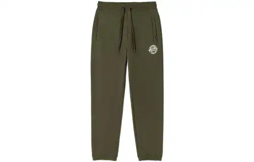Vans Knitted Sweatpants Men's Army Green Moderate Cuffed Pants
