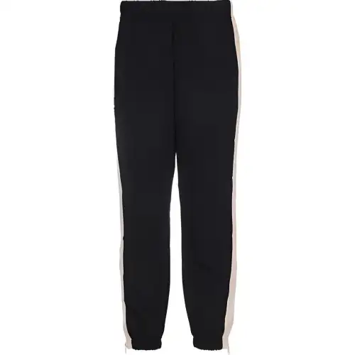 KENZO Knitted Sweatpants Men's Black Moderate Cuffed Pants
