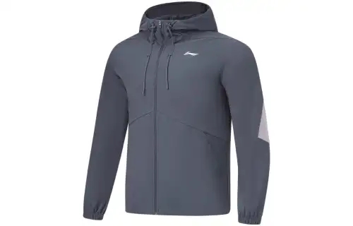Li Ning Fitness Series Trench Coat Men's Ebony Black